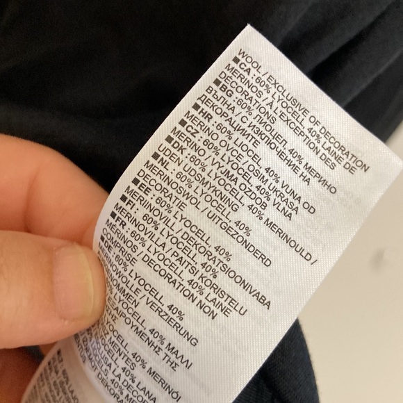 Icebreaker T Shirt Mens Medium Black Cool Lite Merino Blend Long Sleeve Crew - Picture 10 of 12